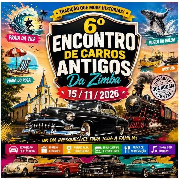 6º Encontro de Carros Antigos da Zimba