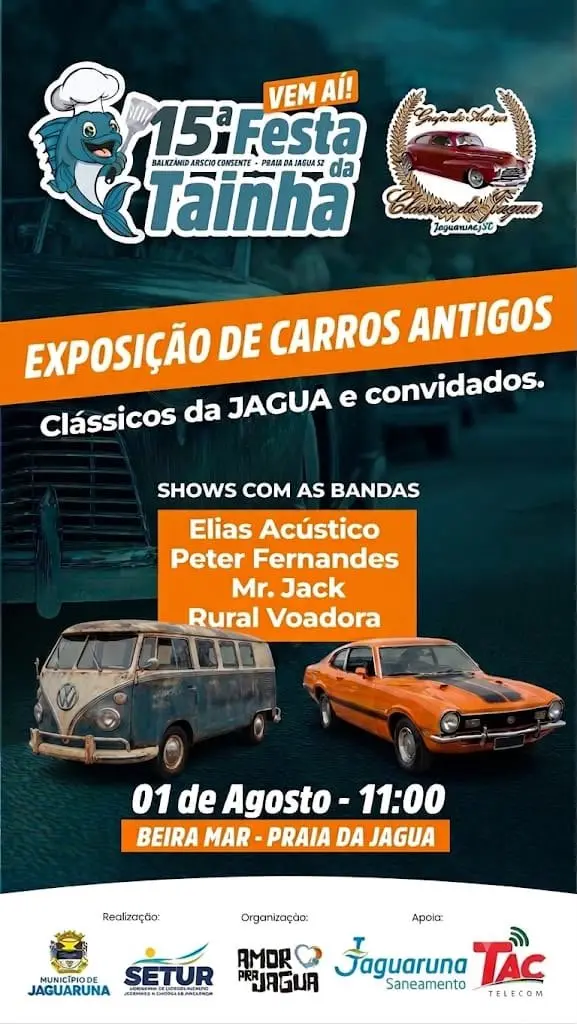 Exposição de Carros Antigos – Festa da Tainha 2026